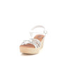 Sandales compensées en cuir blanc SPK